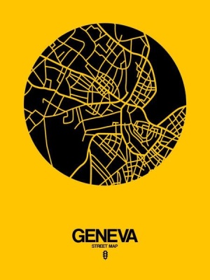 NAXART Studio - Geneva Street Map Yellow