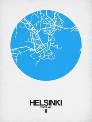 NAXART Studio - Helsinki Street Map Blue