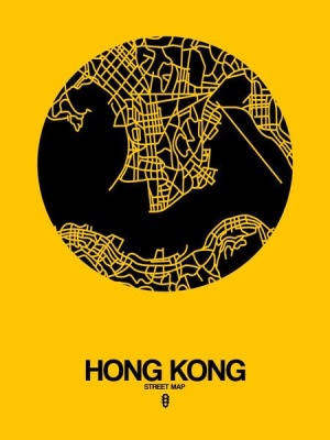 NAXART Studio - Hong Kong Street Map Yellow