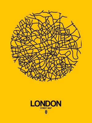 NAXART Studio - London Street Map Yellow