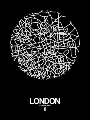 NAXART Studio - London Street Map Black