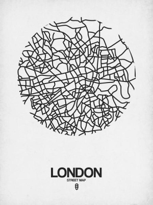 NAXART Studio - London Street Map White