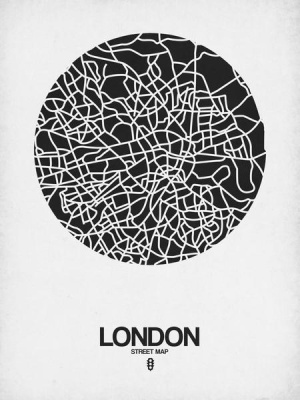 NAXART Studio - London Street Map Black on White