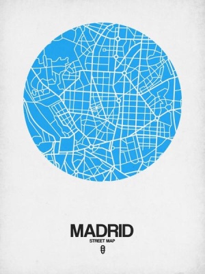 NAXART Studio - Madrid Street Map Blue