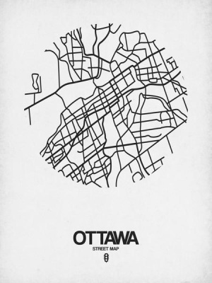 NAXART Studio - Ottawa Street Map White