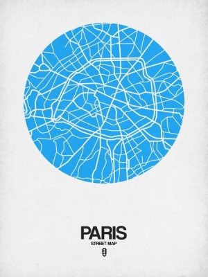 NAXART Studio - Paris Street Map Blue