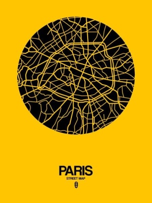 NAXART Studio - Paris Street Map Yellow