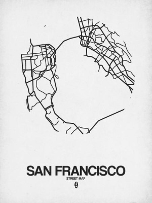 NAXART Studio - San Francisco Street Map White