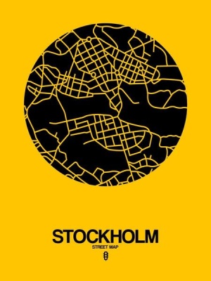 NAXART Studio - Stockholm Street Map Yellow