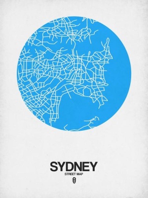 NAXART Studio - Sydney Street Map Blue