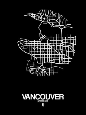 NAXART Studio - Vancouver Street Map Black