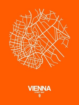 NAXART Studio - Vienna Street Map Orange