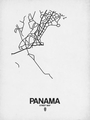 NAXART Studio - Panama Street Map White