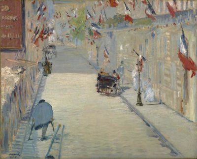 Edouard Manet - The Rue Mosnier with Flags