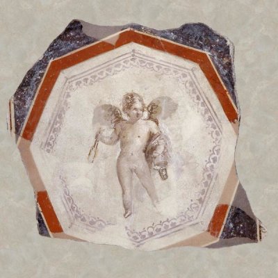 Unknown 1st Century Roman Artisan - Fresco Depicting Cupid holding Two Sticks and a Pail