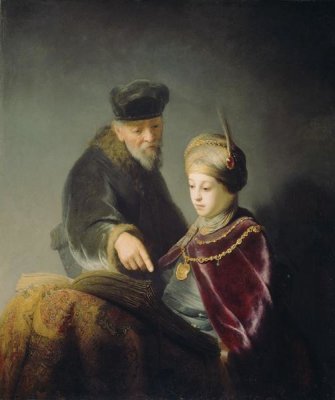 Workshop of Rembrandt Harmensz van Rijn - A Young Scholar and his Tutor