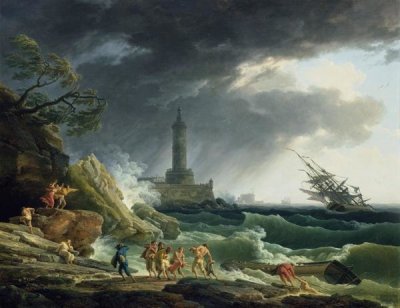 Claude-Joseph Vernet - A Storm on a Mediterranean Coast