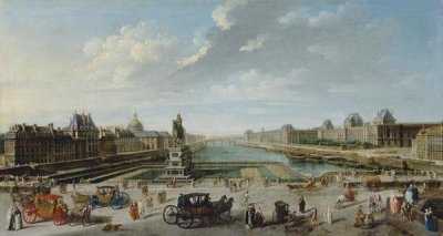 Jean-Baptiste Raguenet - A View of Paris from the Pont Neuf