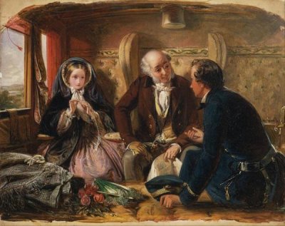 Abraham Solomon - First Class - The Meeting, 1855