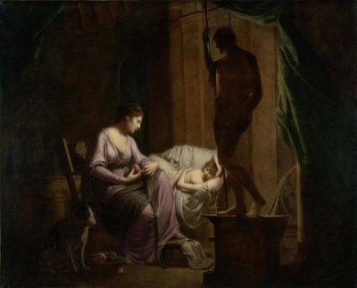 Joseph Wright - Penelope Unraveling Her Web