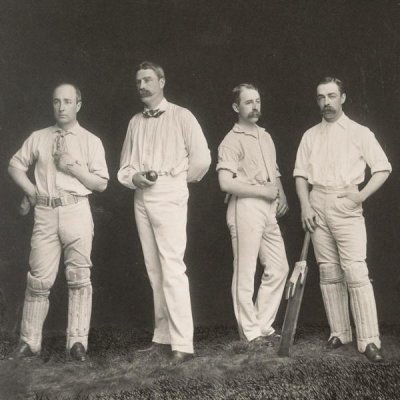 A.G. Spalding Baseball Collection - Cricket Players, Unidentified Group Of Four