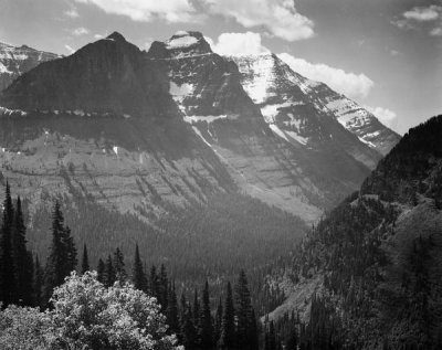 Ansel Adams - Snow Covered Mountains, Glacier National Park, Montana - National Parks and Monuments, 1941