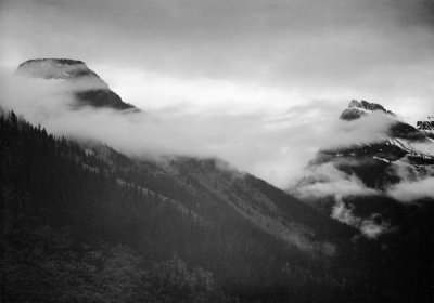 Ansel Adams - Veiled Mountains, Glacier National Park, Montana - National Parks and Monuments, 1941
