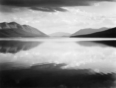 Evening, McDonald Lake, Glacier National Park, Montana - National Parks and Monuments, 1941