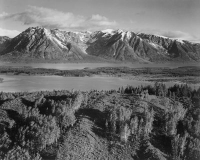 Ansel Adams - View across river valley, Grand Teton National Park, Wyoming, 1941