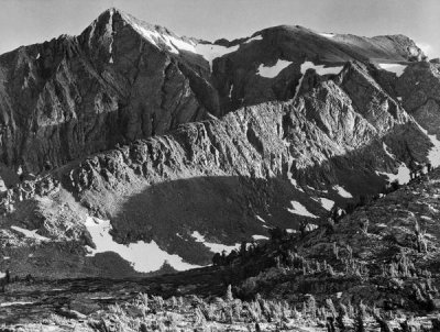 Ansel Adams - Peak above Woody Lake, Kings River Canyon,  proposed as a national park, California, 1936