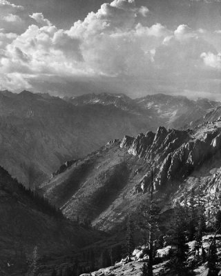Ansel Adams - Middle Fork at Kings River from South Fork of Cartridge Creek, Kings River Canyon, proposed as a national park, California, 1936