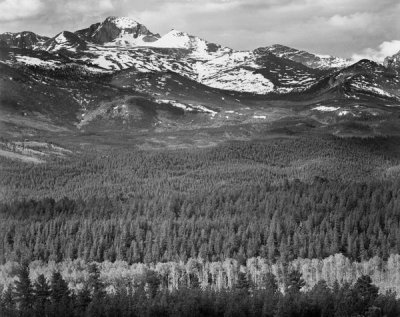 Ansel Adams - Long's Peak from Road, Rocky Mountain National Park, Colorado, 1941