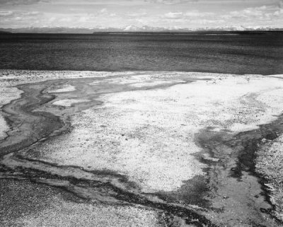 Ansel Adams - Yellowstone Lake - Hot Springs Overflow, Yellowstone National Park, Wyoming, ca. 1941-1942