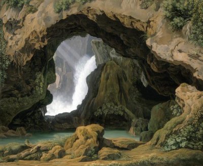 Johann Martin von Rohden - The Grotto of Neptune in Tivoli