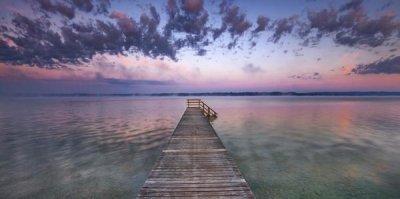 Frank Krahmer - Boat ramp and filigree clouds, Bavaria, Germany