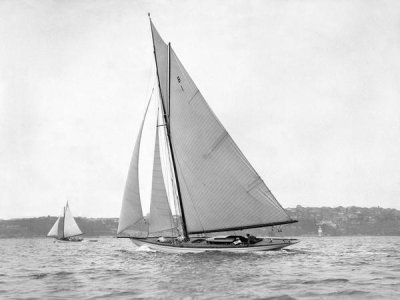 Anonymous - Victorian sloop on Sydney Harbour, 1930