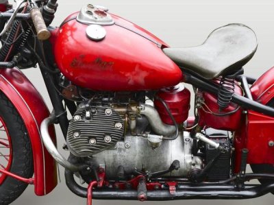 Gasoline Images - Vintage American motorbike (detail)