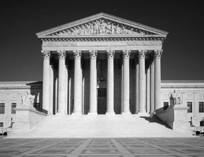 Carol Highsmith - U.S. Supreme Court building, Washington, D.C. - Black and White Variant