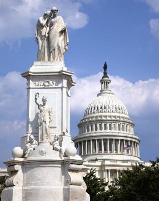 Carol Highsmith - The Peace Monument located in Peace Circle on the grounds of the U.S. Capitol, First St. and Pennsylvania Ave., Washington, D.C. - Vintage Style Photo