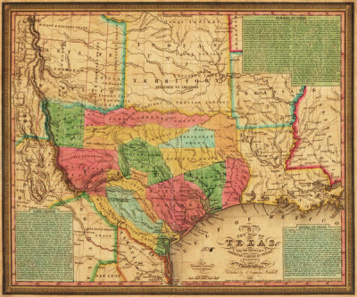 S. Augustus Mitchell - New map of Texas : with the contiguous American & Mexican states, 1835