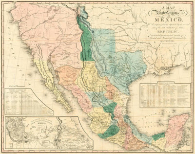 Henry Schenck Tanner - A map of the United States of Mexico : as organized and defined by the several acts of the Congress of that Republic, 1846