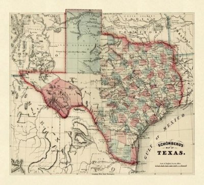 Schonberg & Co. - Schonberg's map of Texas, 1866
