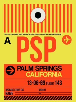 NAXART Studio - PSP Palm Springs Luggage Tag I