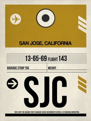 NAXART Studio - SJC San Jose Luggage Tag I