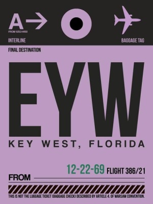 NAXART Studio - EYW Key West Luggage Tag I