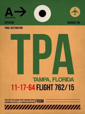 NAXART Studio - TPA Tampa Luggage Tag I