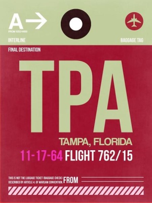 NAXART Studio - TPA Tampa Luggage Tag II