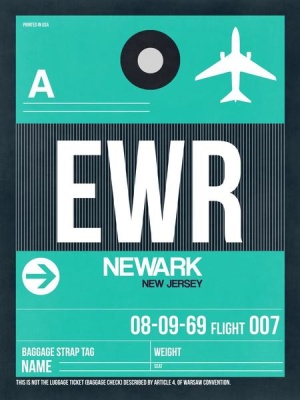 NAXART Studio - EWR Newark Luggage Tag II