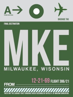 NAXART Studio - MKE Milwaukee Luggage Tag II