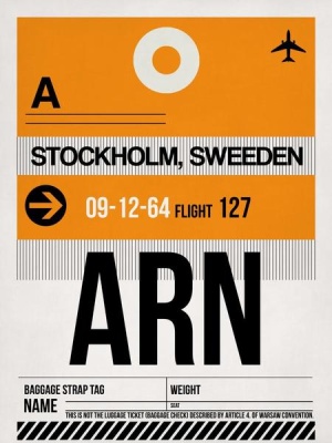 NAXART Studio - ARN Stockholm Luggage Tag I